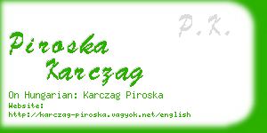 piroska karczag business card